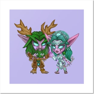 Tyrande and Malfurion Posters and Art